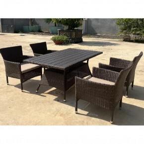 Комплект мебели из иск. ротанга AM-196B/T196 Brown 4Pcs (4+1) в Каменске-Уральском - kamensk-uralskiy.ok-mebel.com | фото 3