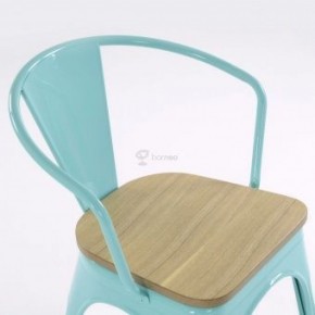 Кресло Barneo N-245 Tolix style Wood  (RAL6027 бирюзовый) в Каменске-Уральском - kamensk-uralskiy.ok-mebel.com | фото 3
