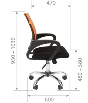 Кресло для оператора CHAIRMAN 696 хром (ткань TW-11/сетка TW-66) в Каменске-Уральском - kamensk-uralskiy.ok-mebel.com | фото 7