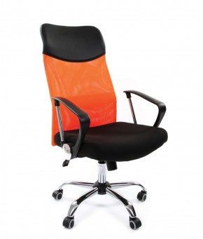 Кресло для руководителя CHAIRMAN 610 N (15-21 черный/сетка оранжевый) в Каменске-Уральском - kamensk-uralskiy.ok-mebel.com | фото