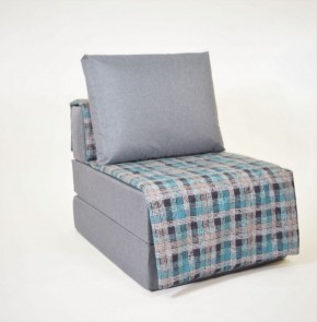 Кресло-кровать бескаркасное Харви (серый-квадро азур) в Каменске-Уральском - kamensk-uralskiy.ok-mebel.com | фото