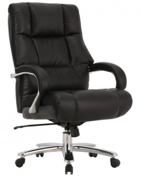 Кресло офисное BRABIX PREMIUM "Bomer HD-007" (рециклированная кожа, хром, черное) 531939 в Каменске-Уральском - kamensk-uralskiy.ok-mebel.com | фото