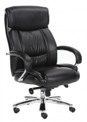 Кресло офисное BRABIX "Direct EX-580" (хром/рециклированная кожа/черное) 531824 в Каменске-Уральском - kamensk-uralskiy.ok-mebel.com | фото