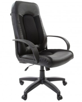 Кресло офисное BRABIX "Strike EX-525" (экокожа черная, ткань черная) 531381 в Каменске-Уральском - kamensk-uralskiy.ok-mebel.com | фото