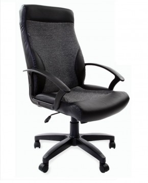 Кресло офисное BRABIX "Trust EX-535" (экокожа/черная/ткань серая) 531383 в Каменске-Уральском - kamensk-uralskiy.ok-mebel.com | фото