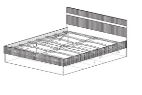 ОЛИВИЯ Кровать 1600 с основанием и ПМ в Каменске-Уральском - kamensk-uralskiy.ok-mebel.com | фото 4