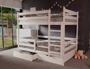 Кровать двухъярусная без крыши 80*160 Белый в Каменске-Уральском - kamensk-uralskiy.ok-mebel.com | фото
