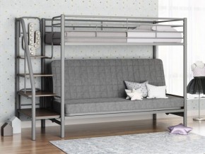Кровать двухъярусная с диваном "Мадлен-3" (Серый/Серый) в Каменске-Уральском - kamensk-uralskiy.ok-mebel.com | фото