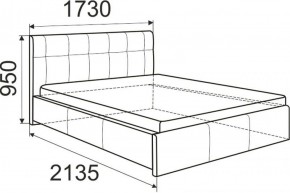 Кровать Изабелла с латами Newtone cacao 1400x2000 в Каменске-Уральском - kamensk-uralskiy.ok-mebel.com | фото 2