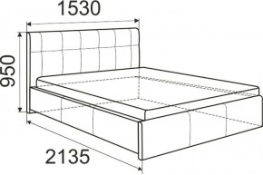 Кровать Изабелла с латами Newtone cacao 1600x2000 в Каменске-Уральском - kamensk-uralskiy.ok-mebel.com | фото 2