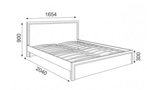 Кровать 1.6 Беатрис М07 Стандарт с ортопедическим основанием (дуб млечный) в Каменске-Уральском - kamensk-uralskiy.ok-mebel.com | фото 2