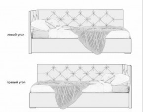 Кровать угловая Лэсли интерьерная +настил ДСП (120х200) в Каменске-Уральском - kamensk-uralskiy.ok-mebel.com | фото 2