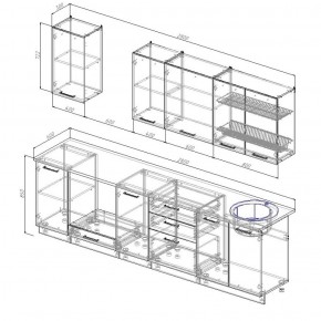 Кухонный гарнитур Лада 2800 (Стол. 26мм) в Каменске-Уральском - kamensk-uralskiy.ok-mebel.com | фото 2