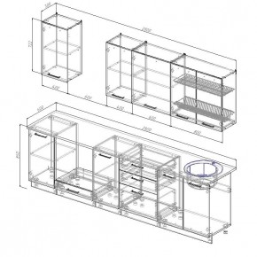Кухонный гарнитур Лада 2800 (Стол. 38мм) в Каменске-Уральском - kamensk-uralskiy.ok-mebel.com | фото 2