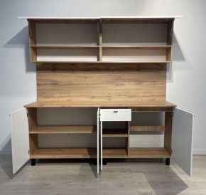 Кухонный гарнитур «Монако» 2.0 м Серия 2 МДФ с фрезеровкой (Дуб Золотой/Белый матовый) в Каменске-Уральском - kamensk-uralskiy.ok-mebel.com | фото 4