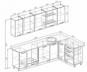 Кухонный гарнитур угловой Бланка 2600х1600 (Стол. 26мм) в Каменске-Уральском - kamensk-uralskiy.ok-mebel.com | фото 2