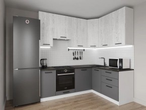 Кухонный гарнитур угловой Санторини 2200*1600 h950 (Стол. 38мм) в Каменске-Уральском - kamensk-uralskiy.ok-mebel.com | фото