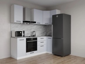 Кухонный гарнитур угловой Смоки 2200*1000 (Стол. 26мм) в Каменске-Уральском - kamensk-uralskiy.ok-mebel.com | фото