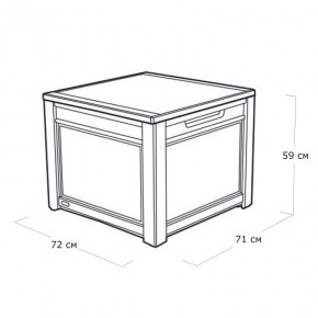 Квадратный сундук Cube Rattan 208 л в Каменске-Уральском - kamensk-uralskiy.ok-mebel.com | фото 4