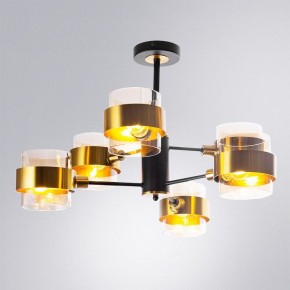 Люстра на штанге Arte Lamp Carlo A8205SP-6BK в Каменске-Уральском - kamensk-uralskiy.ok-mebel.com | фото 2