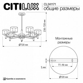 Люстра на штанге Citilux ELAN CL241171 в Каменске-Уральском - kamensk-uralskiy.ok-mebel.com | фото 12