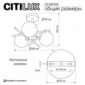 Люстра на штанге Citilux Ronny CL242133 в Каменске-Уральском - kamensk-uralskiy.ok-mebel.com | фото 7