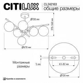 Люстра на штанге Citilux RONNY CL242163 в Каменске-Уральском - kamensk-uralskiy.ok-mebel.com | фото 12