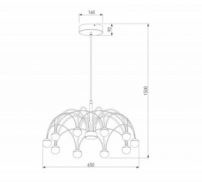 Люстра на штанге Eurosvet Ragno 90030/10 LED золото в Каменске-Уральском - kamensk-uralskiy.ok-mebel.com | фото 5