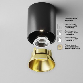 Накладной светильник Maytoni Alfa LED C064CL-12W4K-RD-B в Каменске-Уральском - kamensk-uralskiy.ok-mebel.com | фото 3