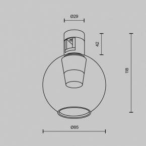 Накладной светильник Maytoni Bubble TR148-1-3W4K-B в Каменске-Уральском - kamensk-uralskiy.ok-mebel.com | фото 6