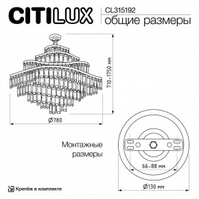 Подвесная люстра Citilux Naiad CL315192 в Каменске-Уральском - kamensk-uralskiy.ok-mebel.com | фото 6