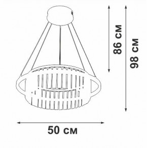 Подвесная люстра Vitaluce V54010 V54010-0/1S в Каменске-Уральском - kamensk-uralskiy.ok-mebel.com | фото 6