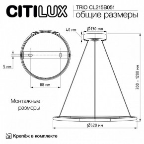 Подвесной светильник Citilux Trio CL215B051 в Каменске-Уральском - kamensk-uralskiy.ok-mebel.com | фото 8