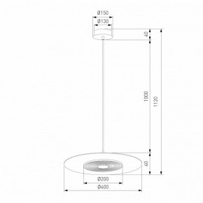 Подвесной светильник Eurosvet Kontur 40030/1 LED черный в Каменске-Уральском - kamensk-uralskiy.ok-mebel.com | фото 4