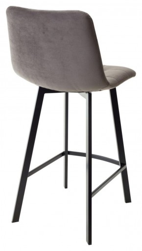 Полубарный стул CHILLI-QB SQUARE графит #14, велюр / черный каркас (H=66cm) М-City в Каменске-Уральском - kamensk-uralskiy.ok-mebel.com | фото 3
