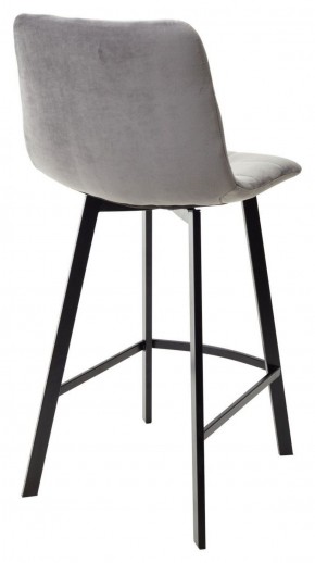 Полубарный стул CHILLI-QB SQUARE светло-серый #26, велюр / черный каркас (H=66cm) М-City в Каменске-Уральском - kamensk-uralskiy.ok-mebel.com | фото 4