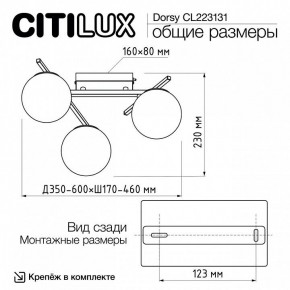 Потолочная люстра Citilux Dorsy CL223131 в Каменске-Уральском - kamensk-uralskiy.ok-mebel.com | фото 11