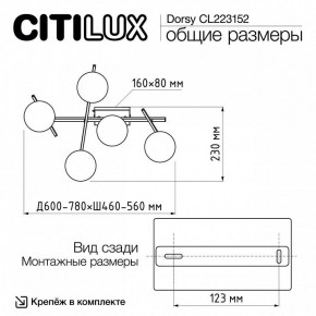 Потолочная люстра Citilux Dorsy CL223152 в Каменске-Уральском - kamensk-uralskiy.ok-mebel.com | фото 10