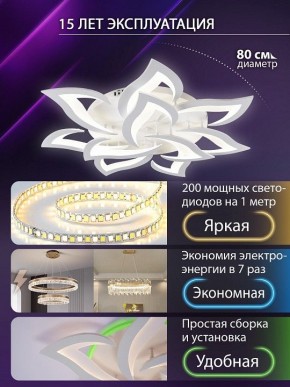 Потолочная люстра Natali Kovaltseva OLIMP LED SMART 84005 в Каменске-Уральском - kamensk-uralskiy.ok-mebel.com | фото 5