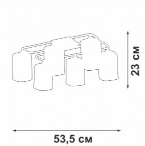 Потолочная люстра Vitaluce V3092 V3092-1/6PL в Каменске-Уральском - kamensk-uralskiy.ok-mebel.com | фото 4
