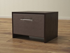 PROxSON Тумба Varna (ЛДСП Венге+экокожа Дуб венге с коричневым) 51x40 в Каменске-Уральском - kamensk-uralskiy.ok-mebel.com | фото