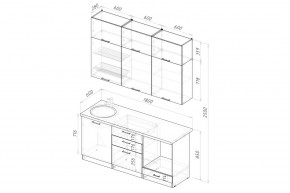 ШЕЛЛИ Кухонный гарнитур Макси 1800 мм в Каменске-Уральском - kamensk-uralskiy.ok-mebel.com | фото 2