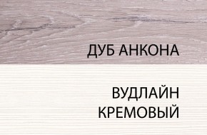 Шкаф 1D, OLIVIA, цвет вудлайн крем/дуб анкона в Каменске-Уральском - kamensk-uralskiy.ok-mebel.com | фото 3