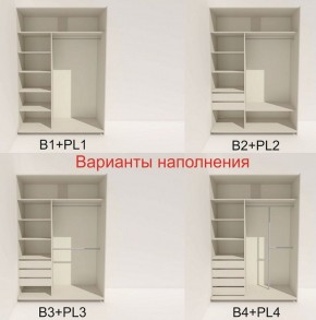 Шкаф-купе 1400 серии SOFT D8+D2+B2+PL4 (2 ящика+F обр.штанга) профиль «Капучино» в Каменске-Уральском - kamensk-uralskiy.ok-mebel.com | фото 4