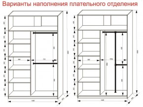 Шкаф-купе 1400 серии SOFT D8+D2+B2+PL4 (2 ящика+F обр.штанга) профиль «Капучино» в Каменске-Уральском - kamensk-uralskiy.ok-mebel.com | фото 5