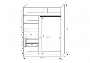 Шкаф-купе 1500 серии NEW CLASSIC K3+K3+B2+PL1 (2 ящика+1 штанга) профиль «Капучино» в Каменске-Уральском - kamensk-uralskiy.ok-mebel.com | фото 3