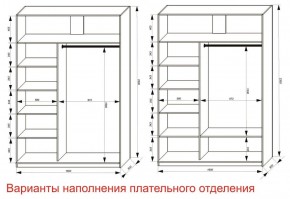 Шкаф-купе 1600 серии SOFT D6+D6+B2+PL3 (2 ящика+2штанги) профиль «Капучино» в Каменске-Уральском - kamensk-uralskiy.ok-mebel.com | фото 8