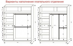 Шкаф-купе 1800 серии SOFT D6+D6+B2+PL3 (2 ящика+2штанги) профиль «Капучино» в Каменске-Уральском - kamensk-uralskiy.ok-mebel.com | фото 8