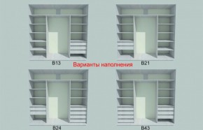 Шкаф-купе 1950 серии SILVER S3+S1+S3Z B22+PL2 (по 2 ящика лев/прав+1штанга+1 полка) профиль «Серебро» в Каменске-Уральском - kamensk-uralskiy.ok-mebel.com | фото 5