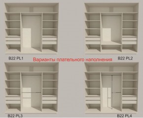 Шкаф-купе 2100 серии SOFT D7+D3+D3+B22+PL4 (по 2 ящика лев/прав+2штанги) профиль «Капучино» в Каменске-Уральском - kamensk-uralskiy.ok-mebel.com | фото 6